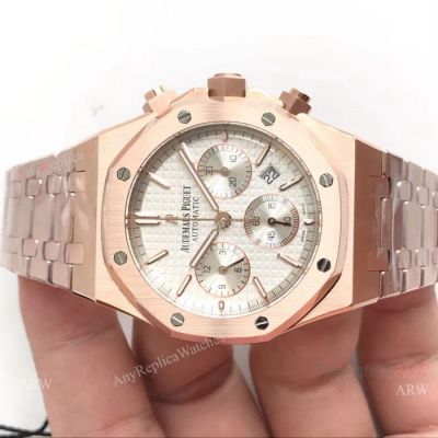  Swiss 7750 Replica Audemars Piguet Royal Oak Rose Gold Chronograph Dial Watches